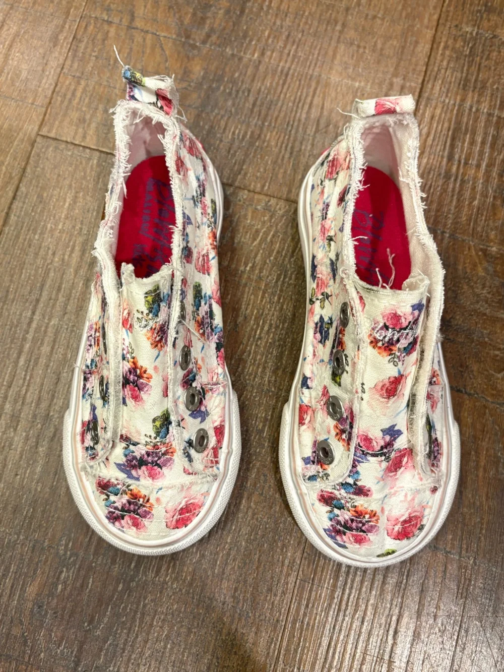 Blowfish Malibu All Play-K Girls Floral Slip-On Shoes Kids Sz 10